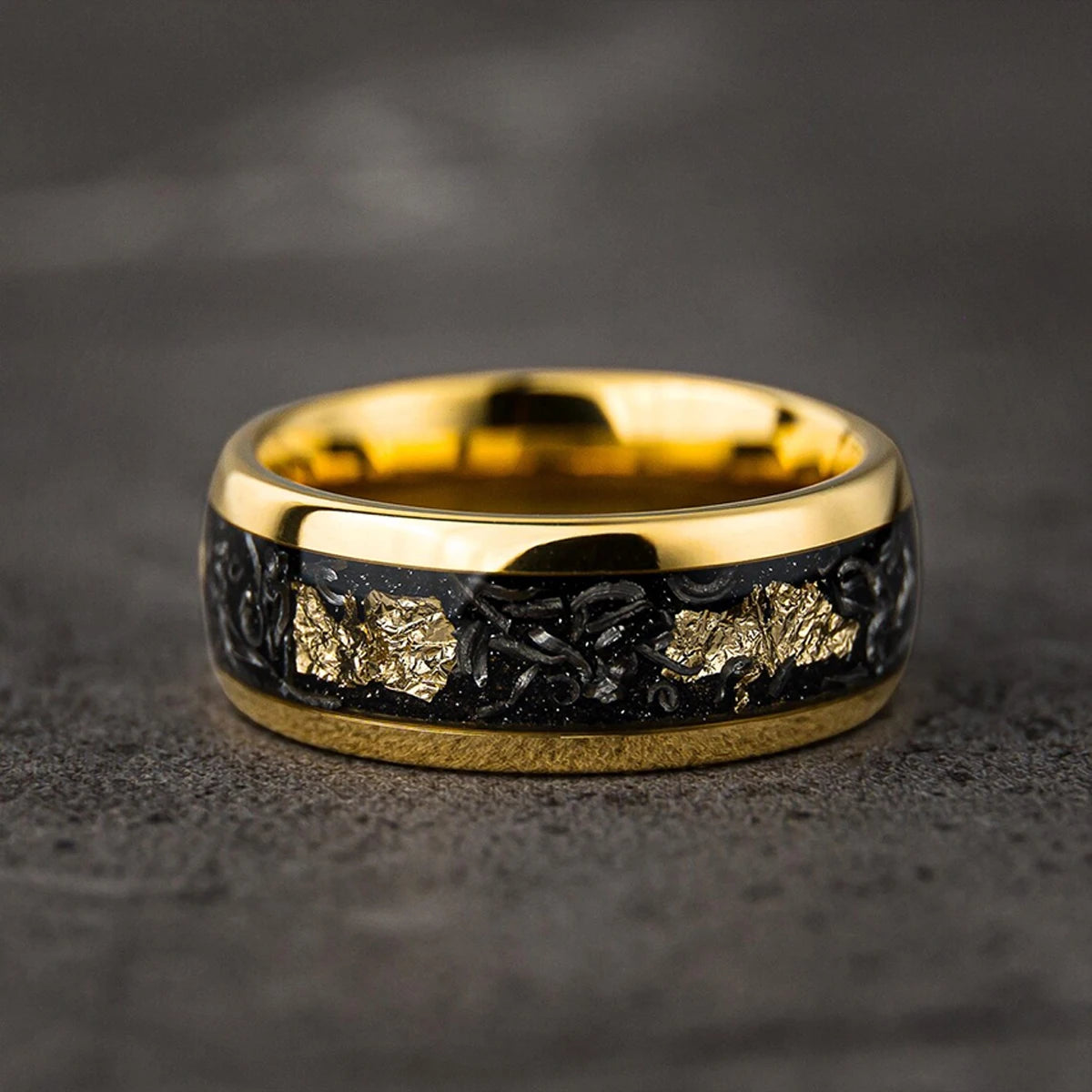 8mm Meteorite Tungsten Wedding Ring - Jeglowstore