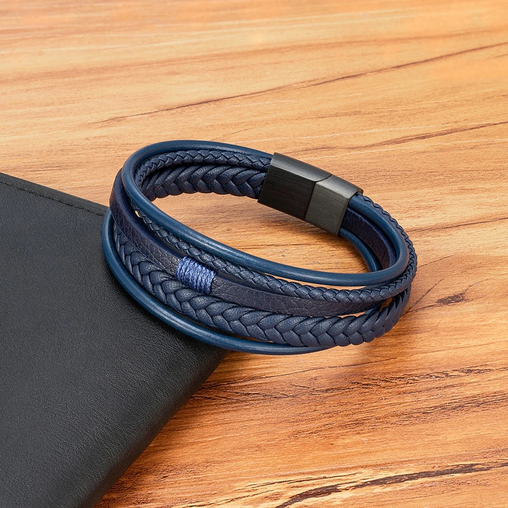 Men’s Party Leather Bracelet Gift - Jeglowstore