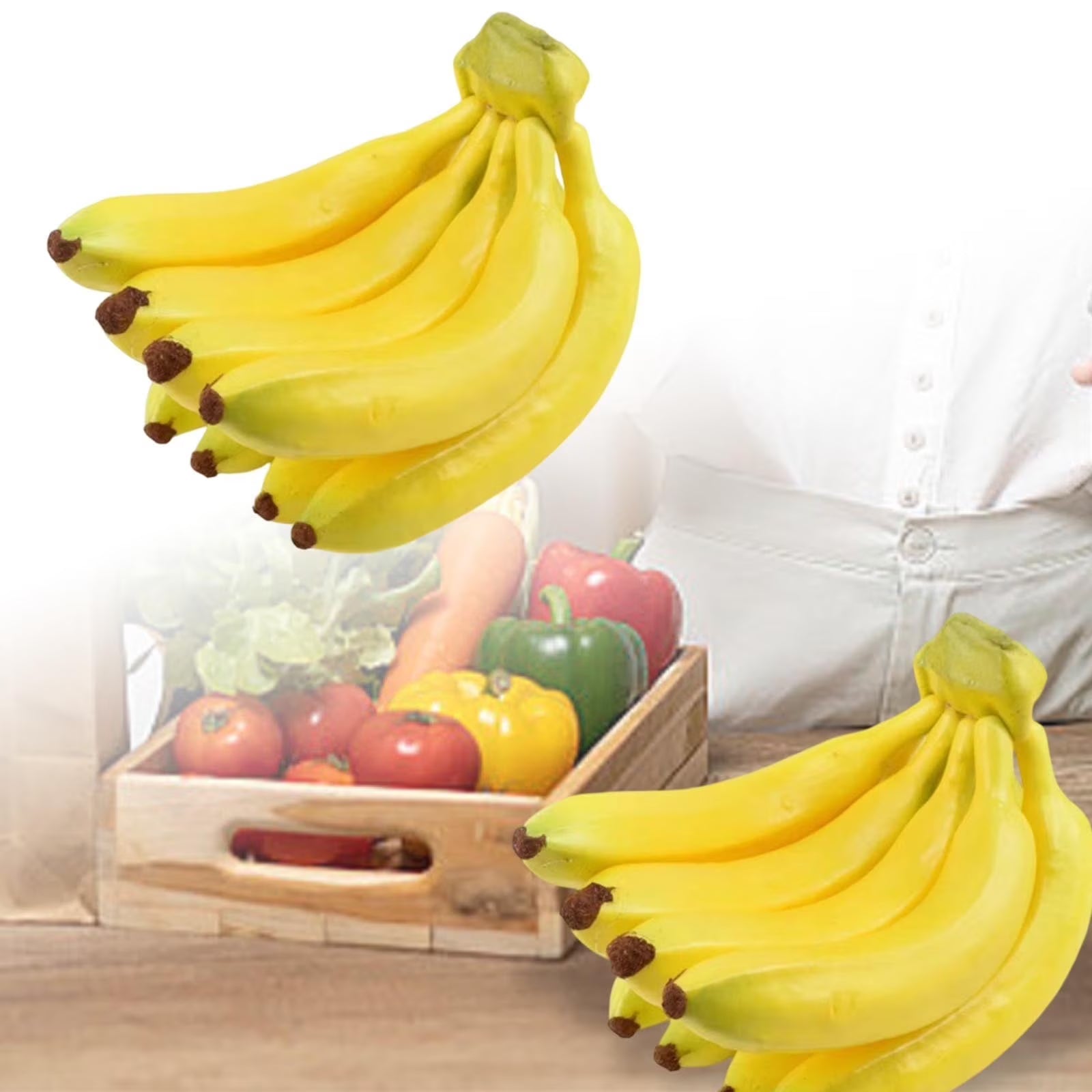 Bananas Bunch Lifelike Artifical Cluster Fruits Bananas Photography Kitchen Party