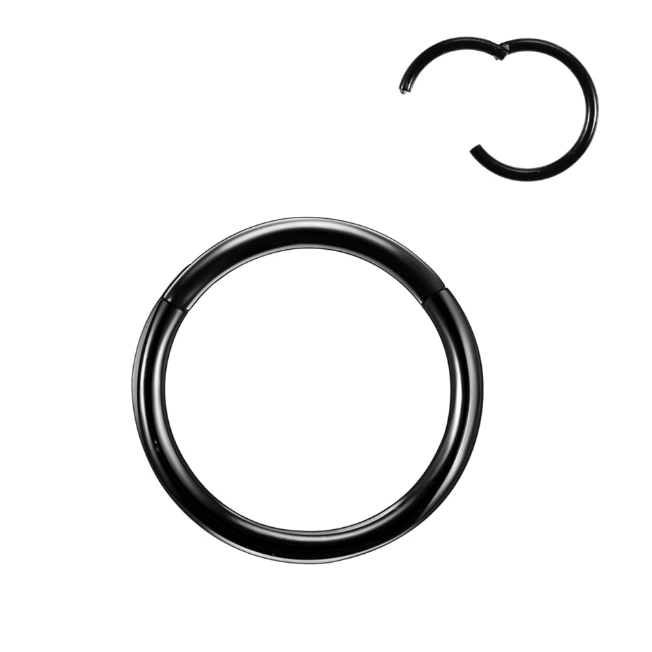 1Pc G23 Titanium Hinged Segment Nose Ring Open Small Septum Piercing Nose Earrings Women Men Ear Nose Piercing Body Jewelry