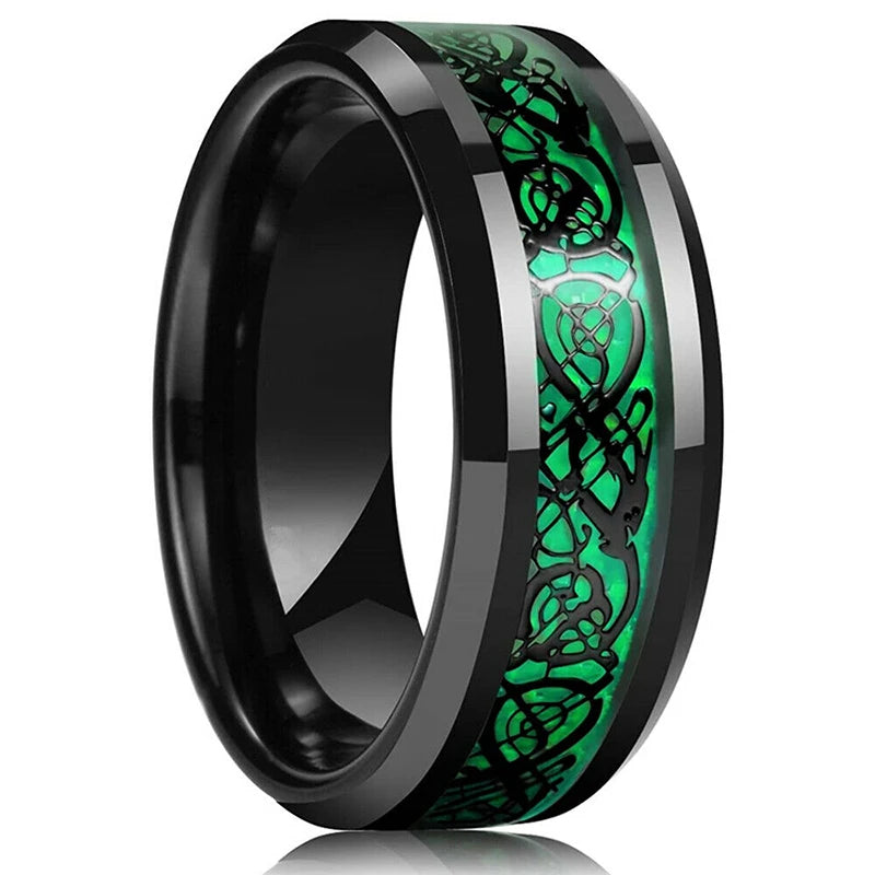 Men’s 8mm Black Titanium Wedding Ring - Jeglowstore