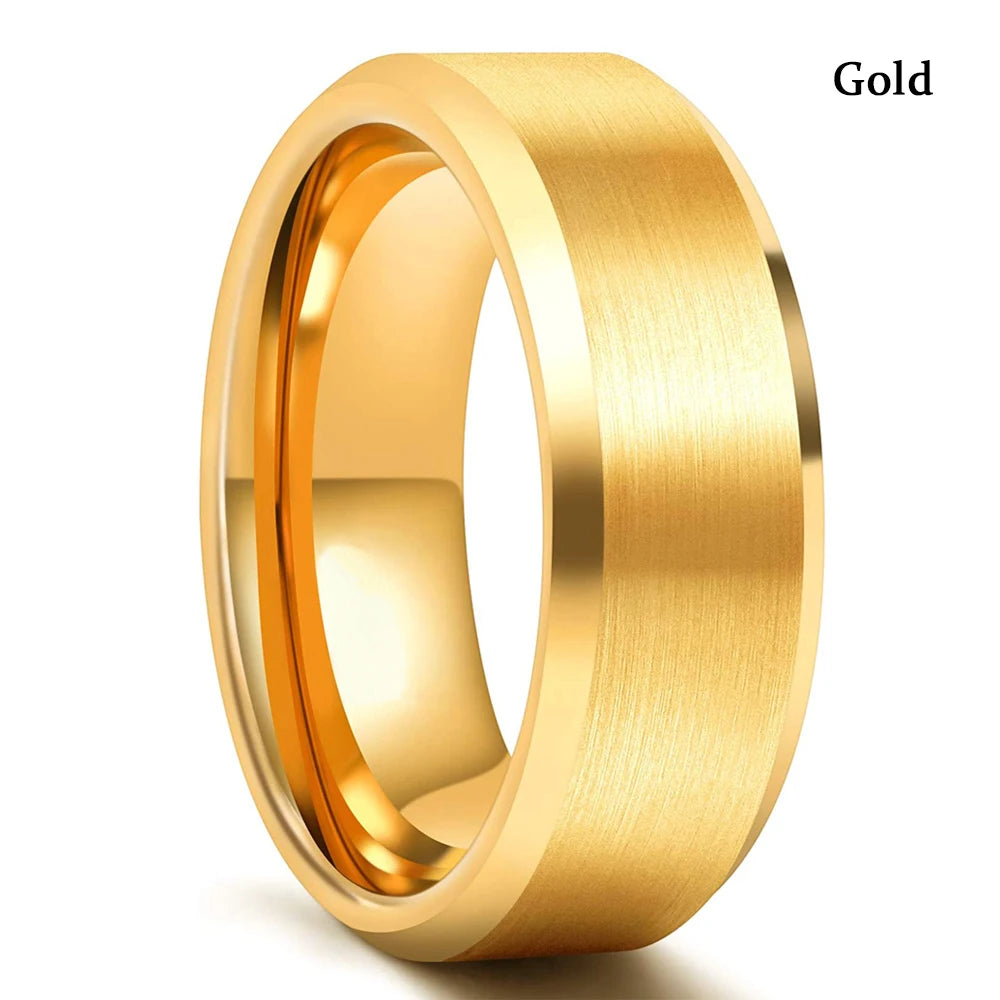 Men’s 8mm Black Titanium Wedding Ring - Jeglowstore