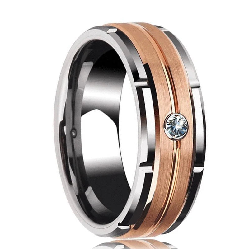 Men’s 8mm Black Titanium Wedding Ring - Jeglowstore