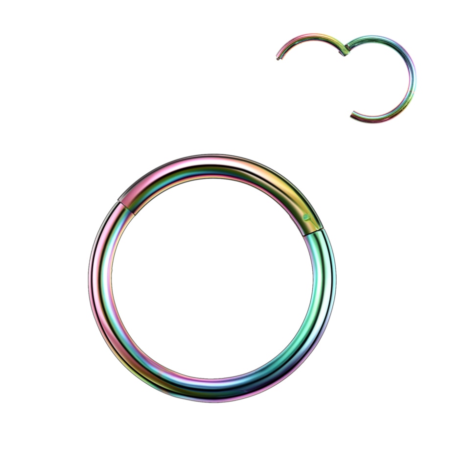 1Pc G23 Titanium Hinged Segment Nose Ring Open Small Septum Piercing Nose Earrings Women Men Ear Nose Piercing Body Jewelry