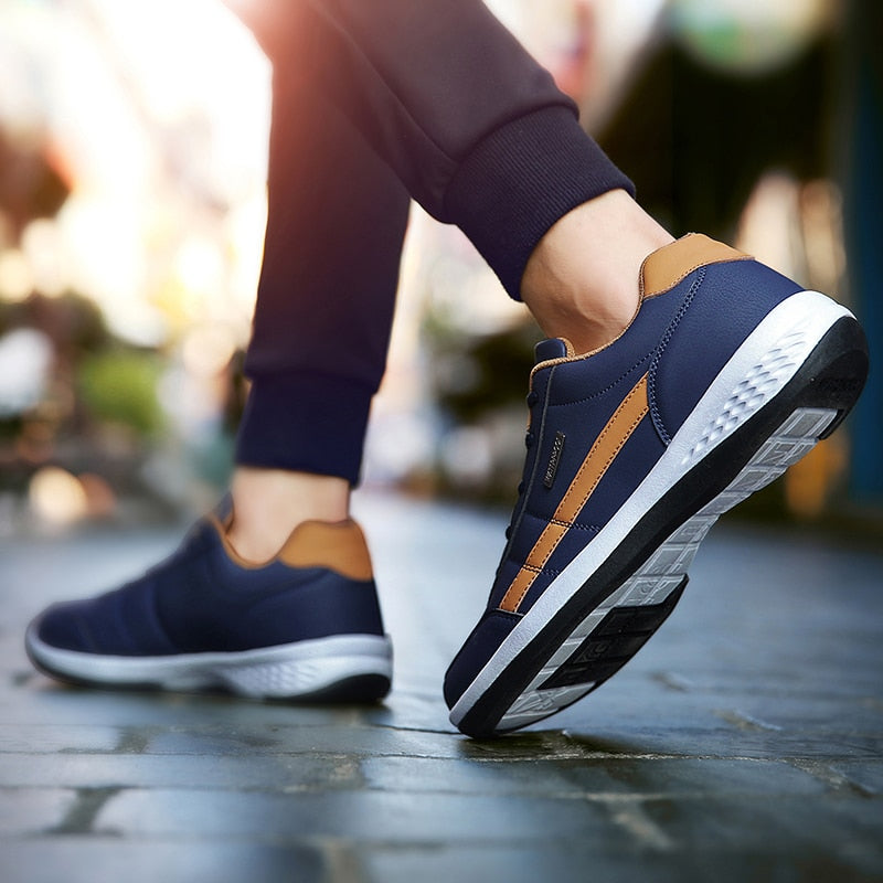 Leather Casual Italian Breathable Leisure Male Sneakers
