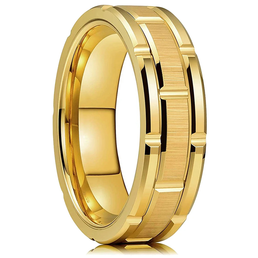 Men’s 8mm Black Titanium Wedding Ring - Jeglowstore