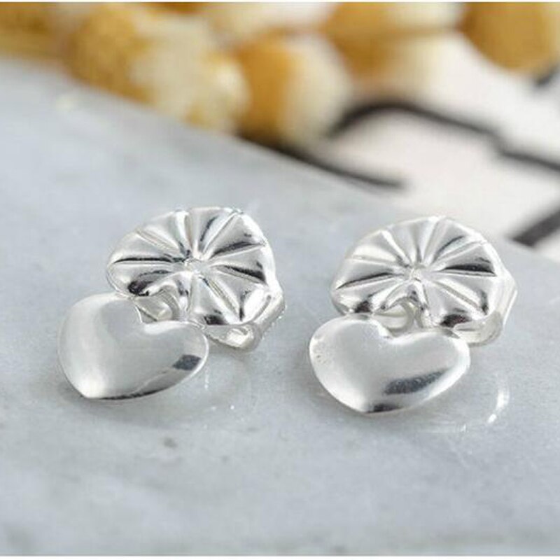 Love Heart Stud Back  Lifters Adjustable Earring Lifts Ear Lobe Ster For Ornaments And Accesso Ries M2082