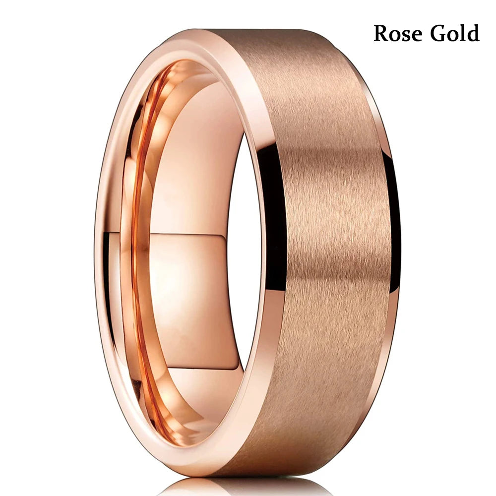 Men’s 8mm Black Titanium Wedding Ring - Jeglowstore