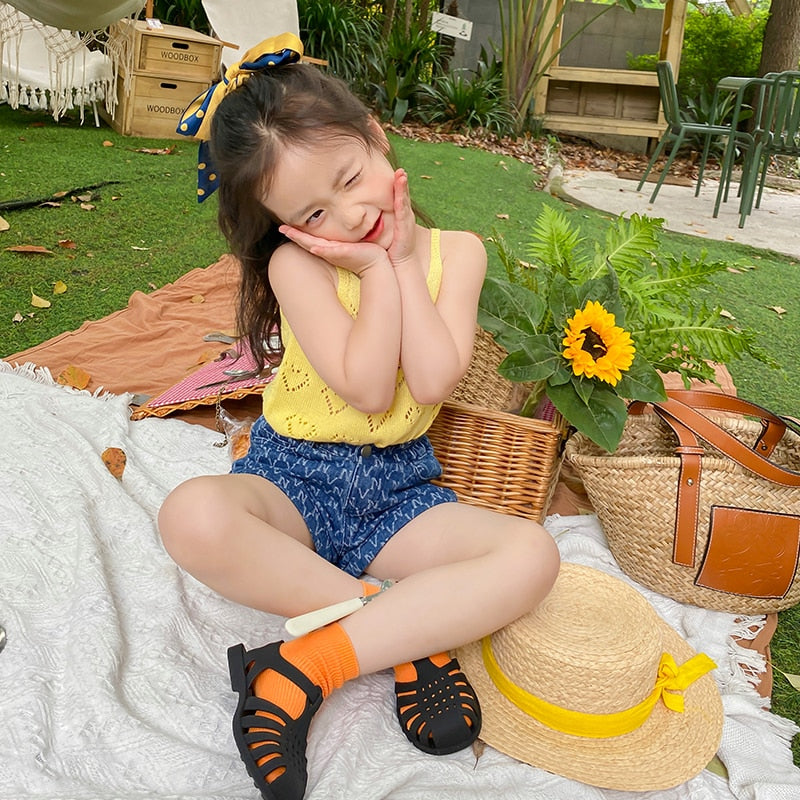 Baby Gladiator Sandals Casual Breathable Hollow Out Roman Shoes PVC Summer Kids Shoes 2022 Beach Children Sandals Girls