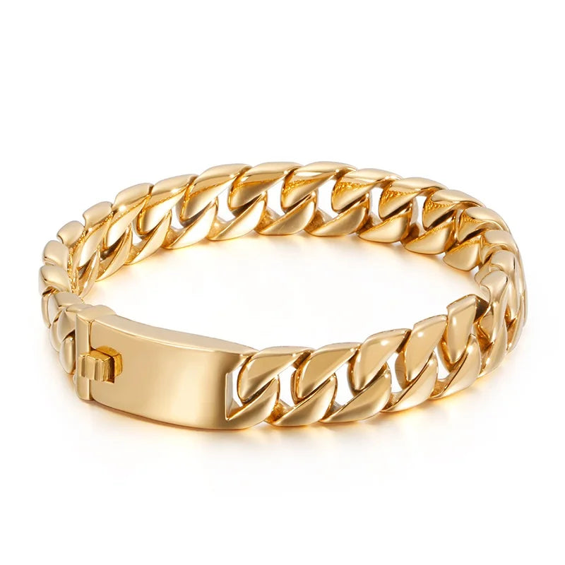 Silver Tone Cuban Curb Bracelet - Jeglowstore