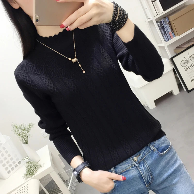 Women’s Half-High Collar T shirt - Jeglowstore