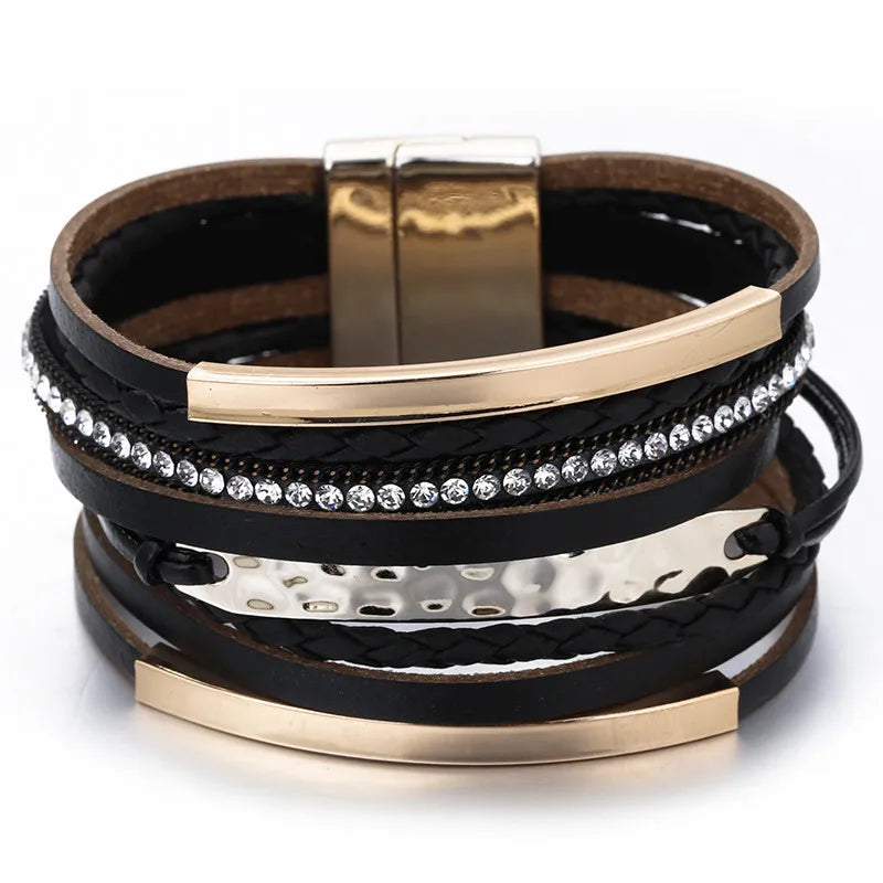 Boho Punk Braided Leather Bracelet - Jeglowstore