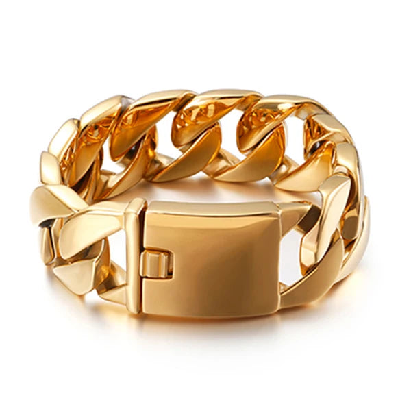 Silver Tone Cuban Curb Bracelet - Jeglowstore