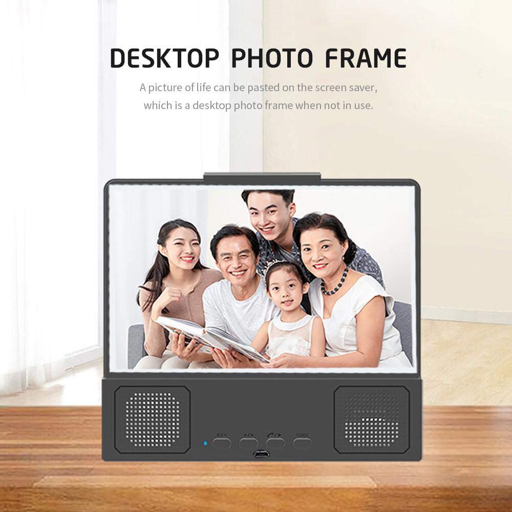 Phone Screen Magnifier With Bluetooth-Compatible Speaker 12-Inch 3D HD Movie Magnifier For iPhone 11 Pro For Samsung Galaxy S9