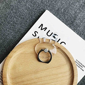 Universal Mobile Phone Holder Stand Finger Ring Magnetic For cute Cell Smart Phone Transparent holder for iphone 11 12 XS MAX