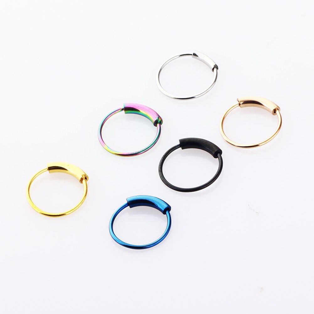 Fashion Surgical Steel Nose Hoop Nose Ring Stud Punk Style Body Piercing Jewelry Nose Lip Cartilage Tragus Helix Ear Piercing - Jeglowstore