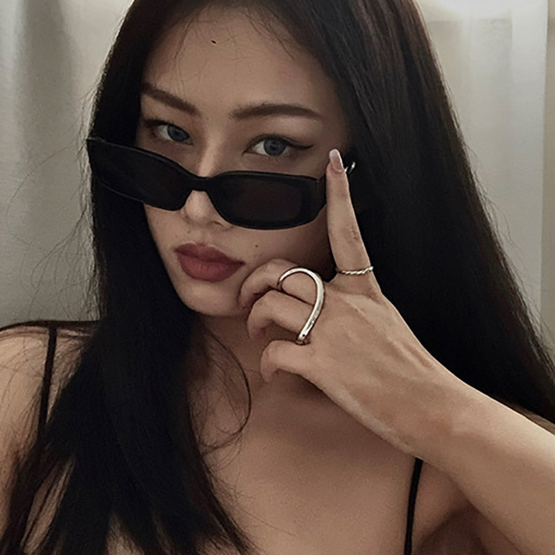Foxanry INS Fashion Stamp Finger Rings Charm Women Irregular Simple Geometric Birthday Party Jewelry Gifts - Jeglowstore