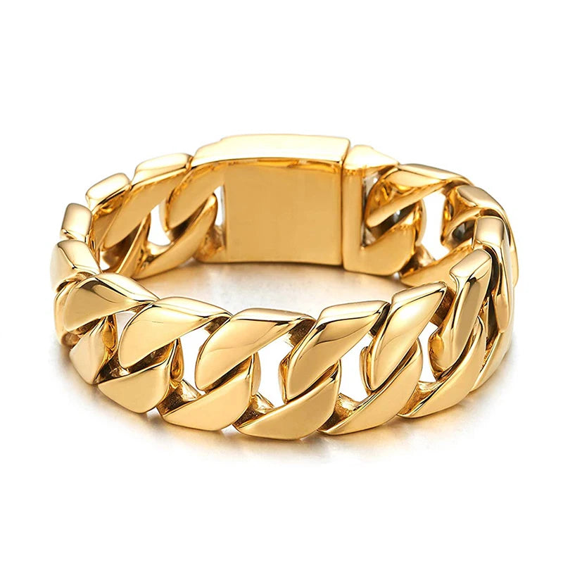 Silver Tone Cuban Curb Bracelet - Jeglowstore