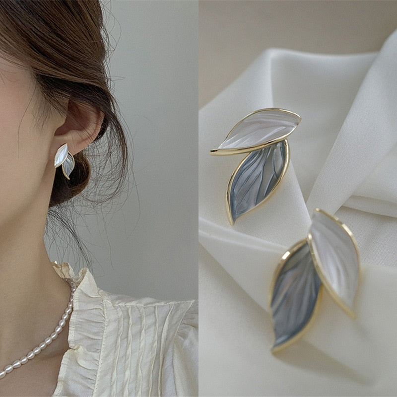 New Punk Golden Metal White Cross Hoop Earrings For Women Girls Fashion Circle Brincos Ear Accessories Jewelry