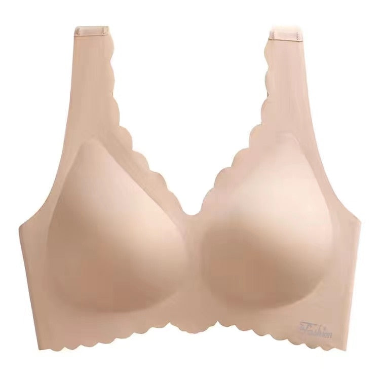 Women's Seamless Sexy Bra Fashion Push-Up Bra Without Steel Ring Underwear Push-Up Bra With Padded Top Black Underwear