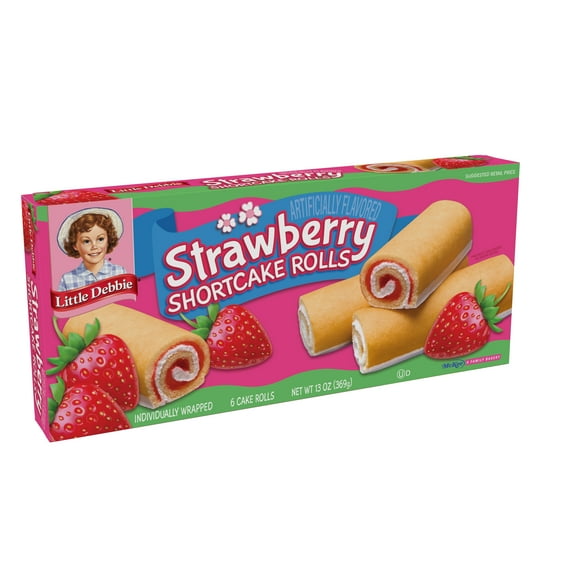 Little Debbie Strawberry Shortcake Rolls, 13 oz (6 count)