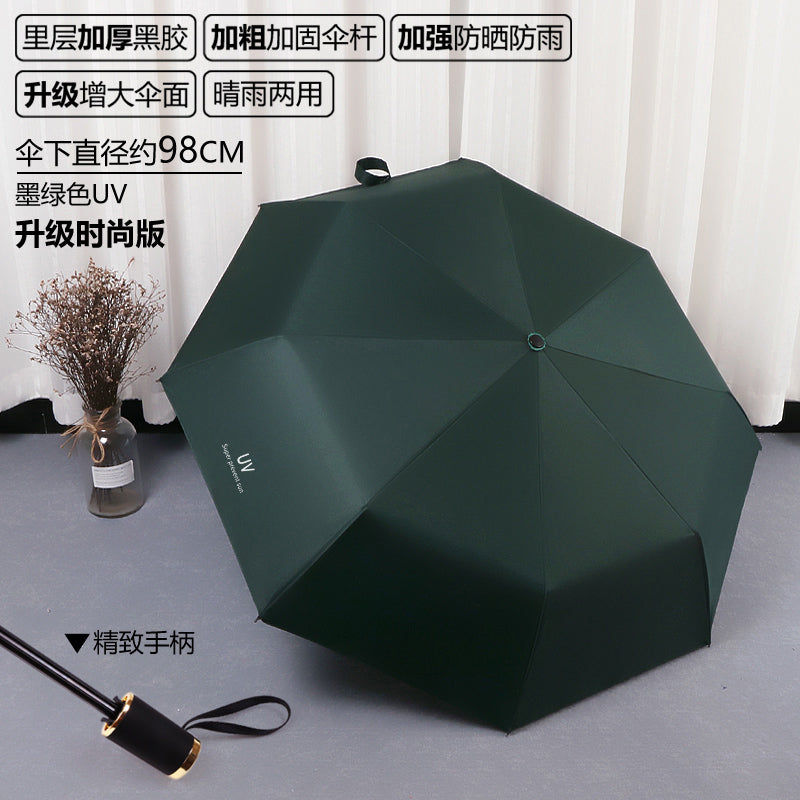 Sun Umbrella Women's Sunny and Rain Dual-Use Sun Protection Anti-UV Umbrella Capsule Small Portable Foldable Black Glue 50% off Sun Umbrella