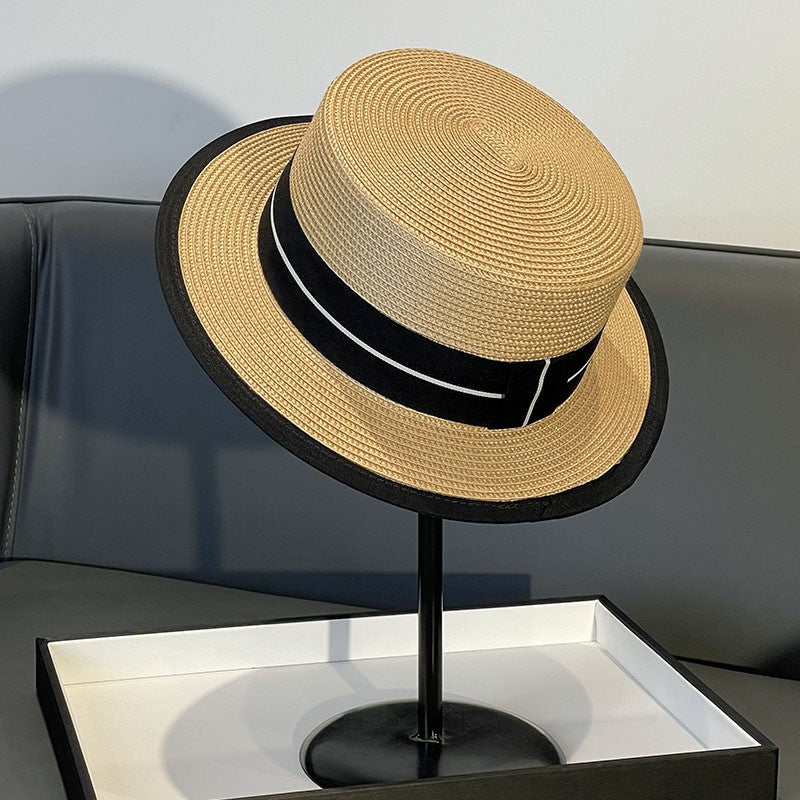 Japanese Style Straw Hat Women's 2023 New Summer French Style Sun-Blocking Straw Hat All-Match Face-Flattering Small Sun Hat