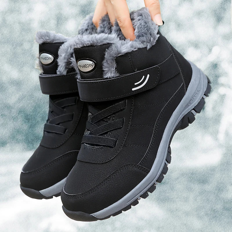 Men’s Fur-Lined Winter Snow Shoes - Jeglowstore