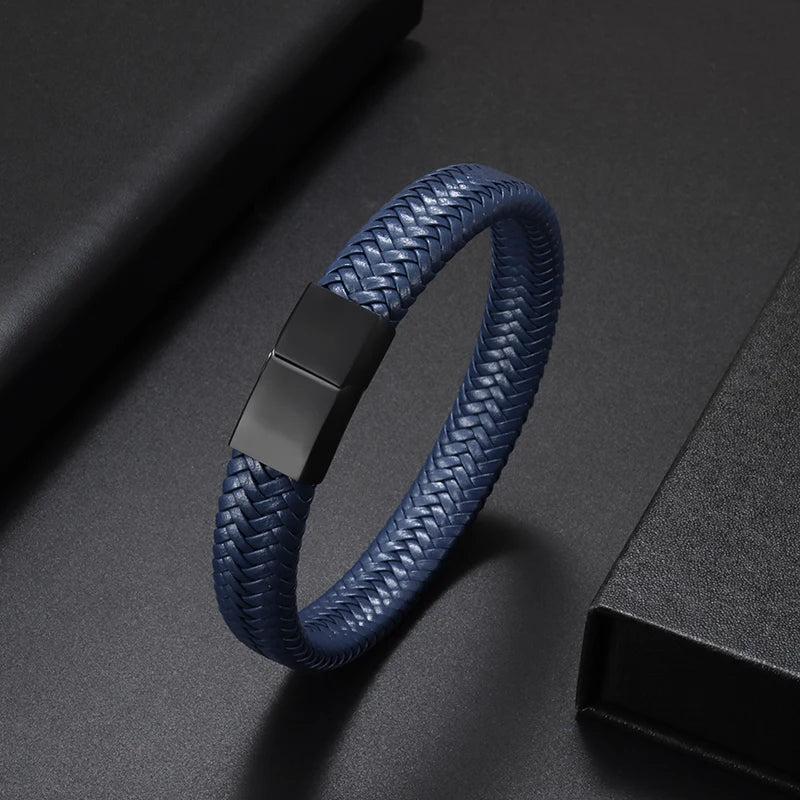 Business Style Leather Men’s Bracelet - Jeglowstore