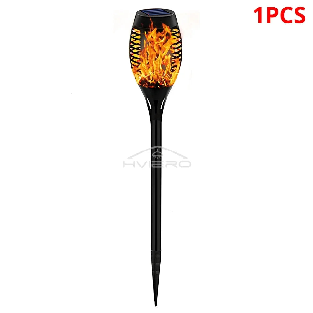 1/2/4/6/8/10/12X Solar Flame Torch Lights 12LED Flickering Waterproof Garden Decoration Outdoor Lawn Path Yard Patio Floor Lamp - Jeglowstore