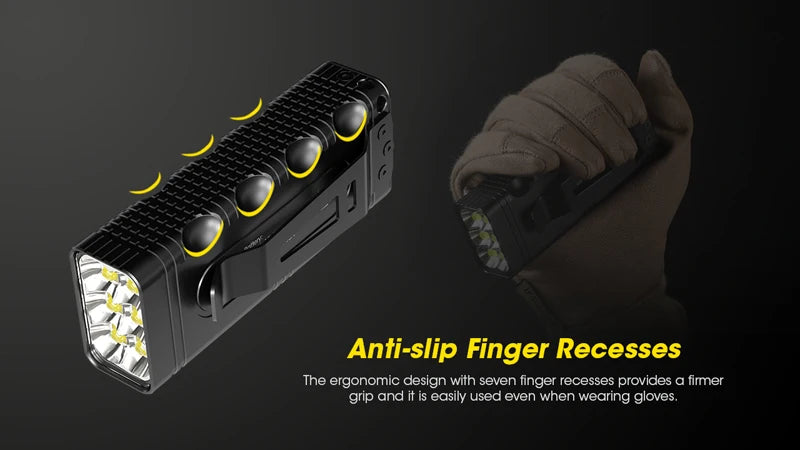 12000 Lumens NITECORE TM12K USB-C Rechargeable High Power Flashlight Built-in 21700 Li-ion Battery