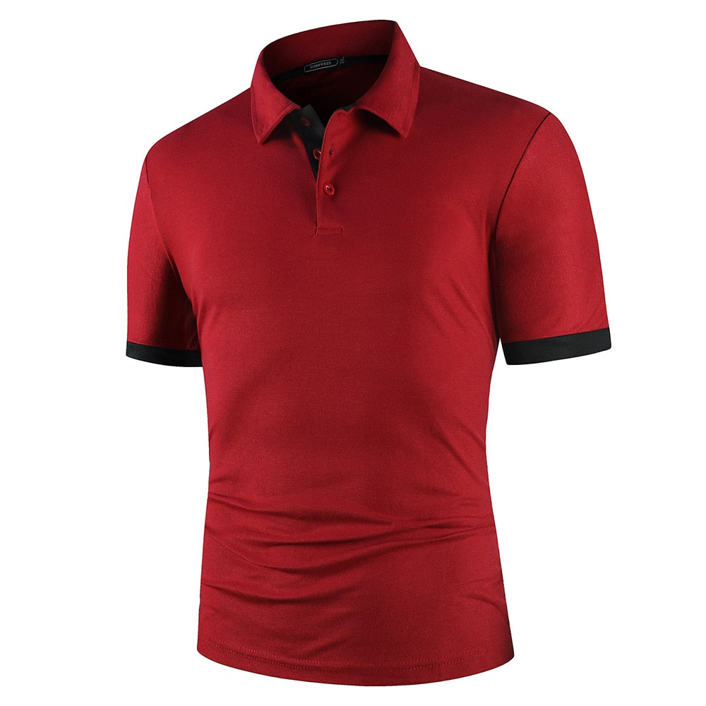 Summer Men Polo Men Shirt Short Sleeve Polo Shirt Contrast Color Polo New Clothing Streetwear Casual Fashion Men Collar Tops