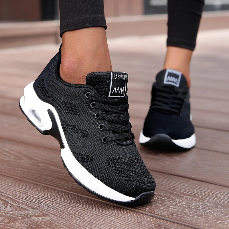Women’s Breathable Air Mesh Flat Platform Shoes - Jeglowstore