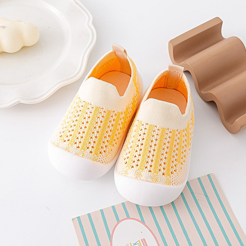 Spring Popular New Baby Shoes Mesh Knit Breathable Kid Girls Boys 0-3T Summer Slip-On Casual Sneakers Toddler Non-Skid Prewalker - Jeglowstore