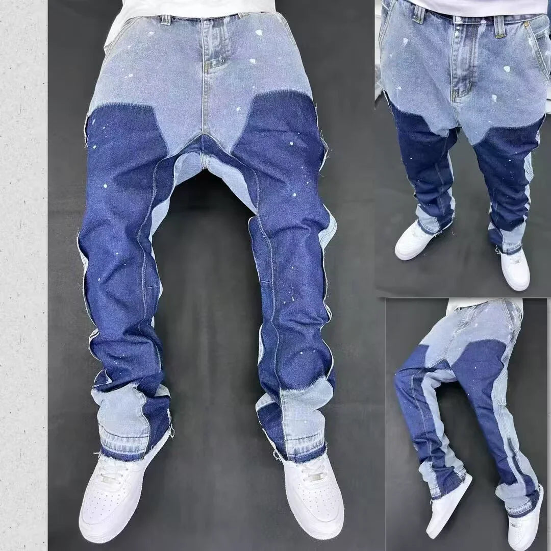Distressed Vintage Men’s Denim Jeans - Jeglowstore