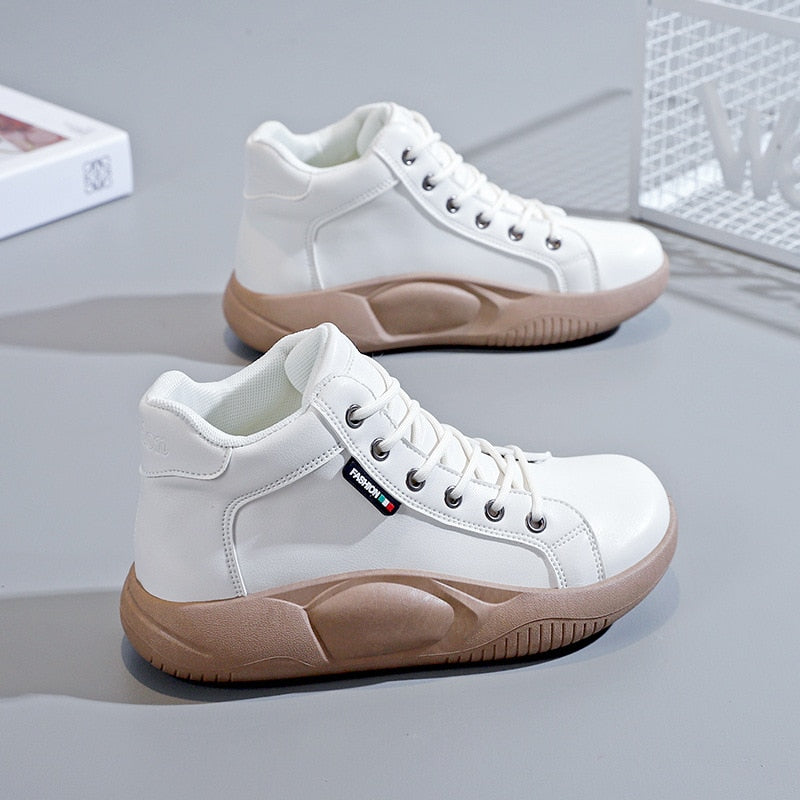 Women Sneakers 2023 Platform Casual Loafers Solid Color Women Flats Shoes Oxford Sports Vulcanized Shoes Autumn Zapatillas Mujer