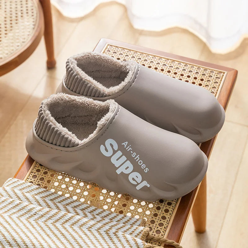 Winter Cotton Plush Indoor Outdoor Slippers - Jeglowstore