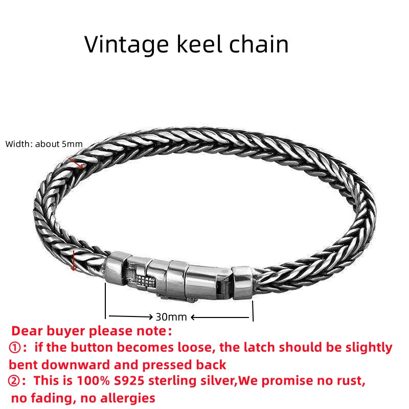 Unisex Woven Sterling Silver Bracelet - Jeglowstore