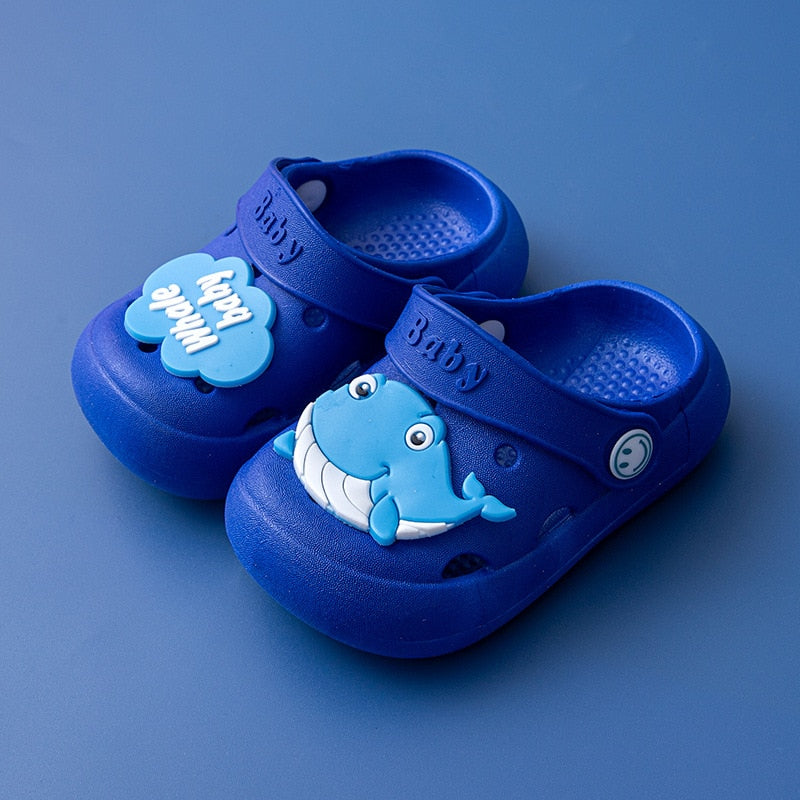 Summer New Children's Cold Slippers Indoor Non -slip and Soft Bottom Comfort Cute Baby Hole Shoes, Boys and Girls Home Slippers