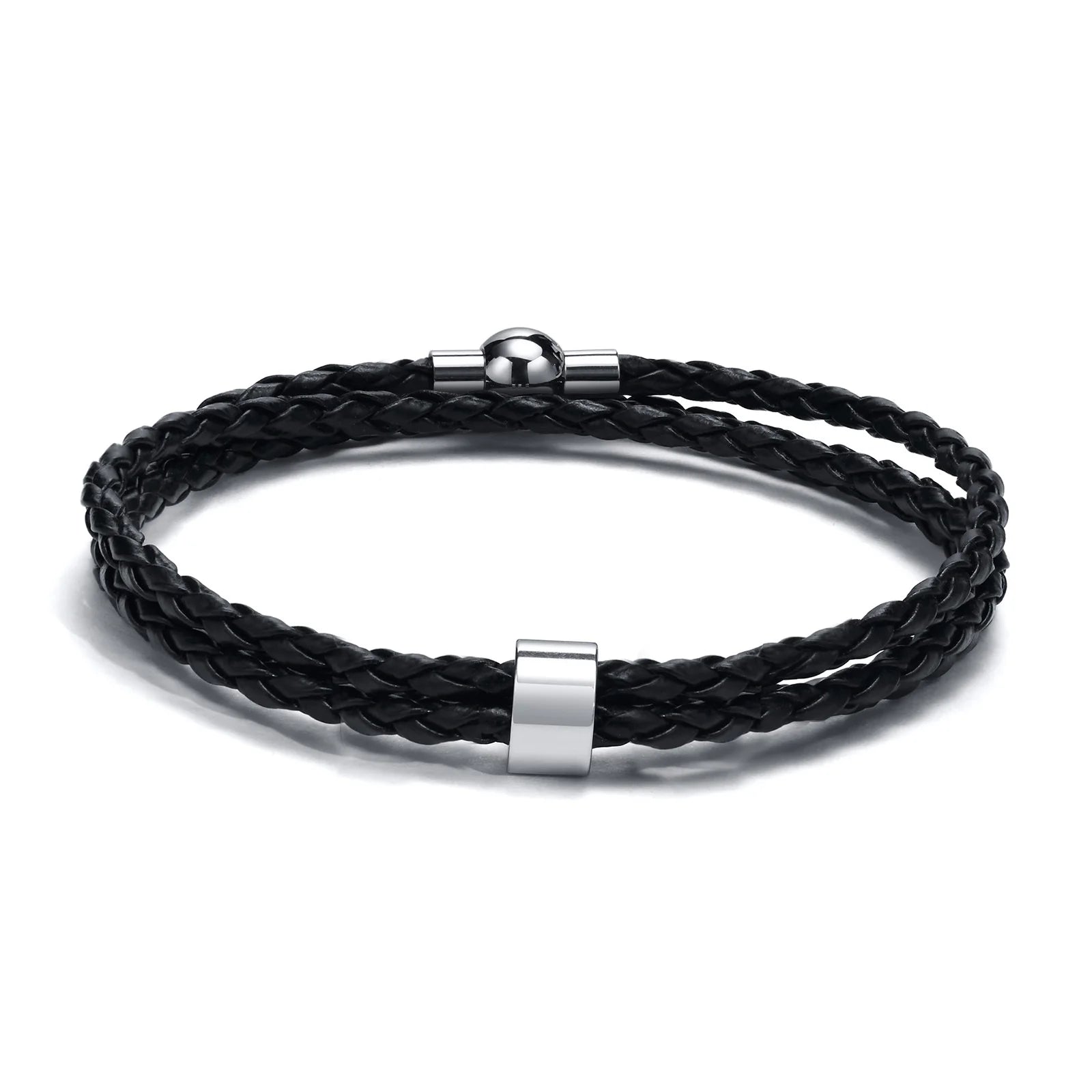 Custom Name Braided Leather Men’s Bracelet - Jeglowstore