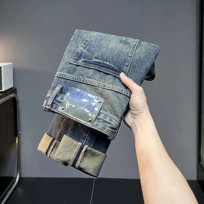 Vintage Washed Distressed Men’s Jeans