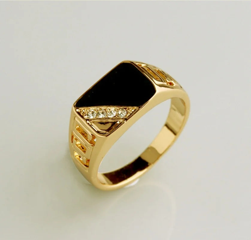 Men’s Square CZ Stainless Steel Ring - Jeglowstore
