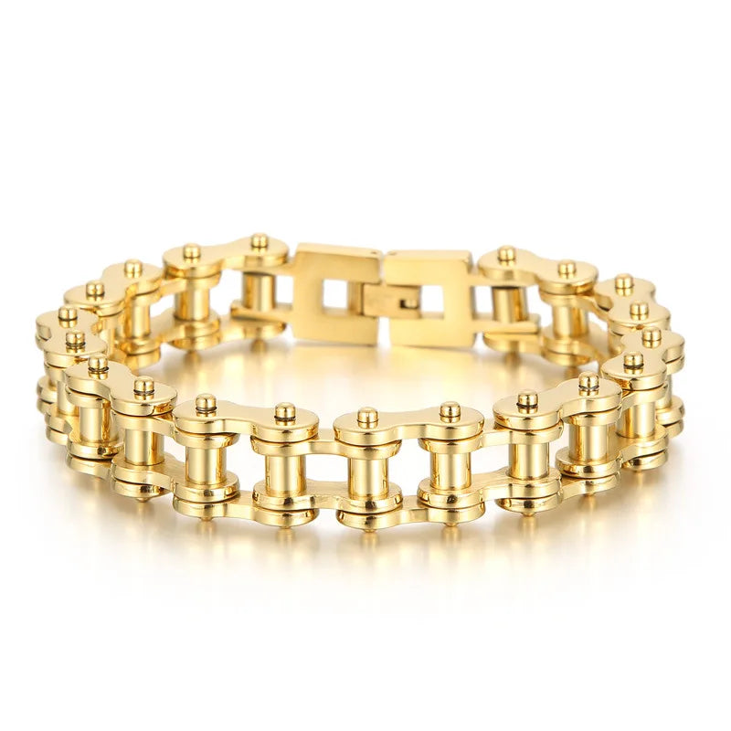 Retro Heavy Stainless Steel Motorcycle Chain Bracelet - Jeglowstore