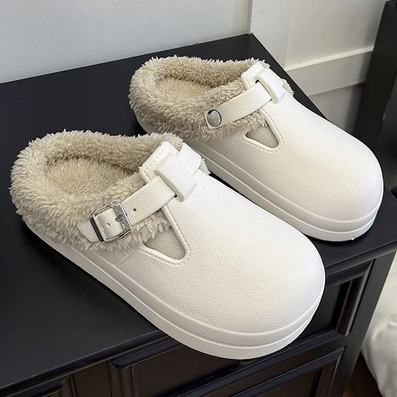 Women Winter Waterproof Plush Clogs