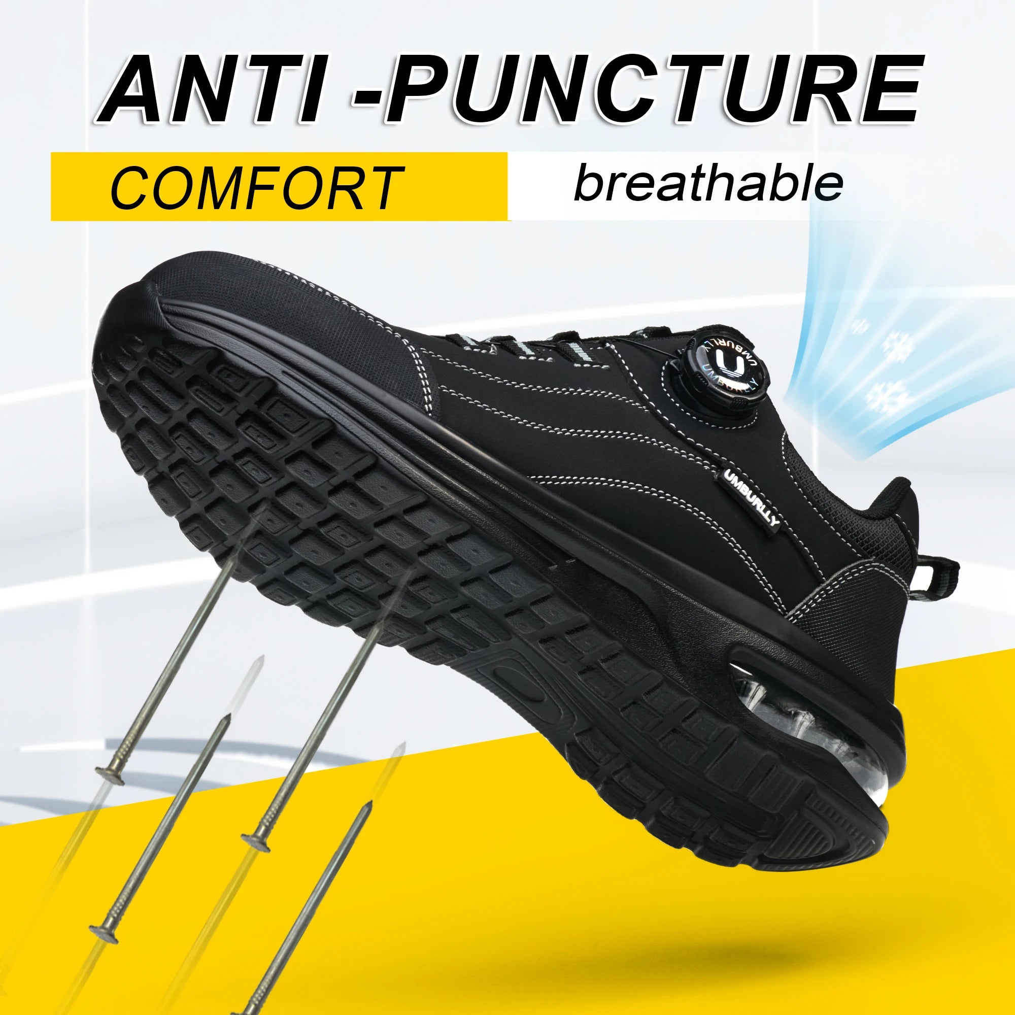 Men’s Air Cushion Safety Work Shoes - Jeglowstore
