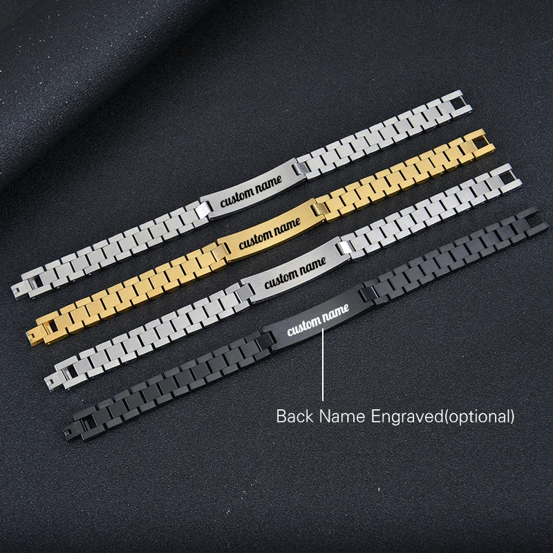Personalized Stainless Steel ID Bracelet - Jeglowstore