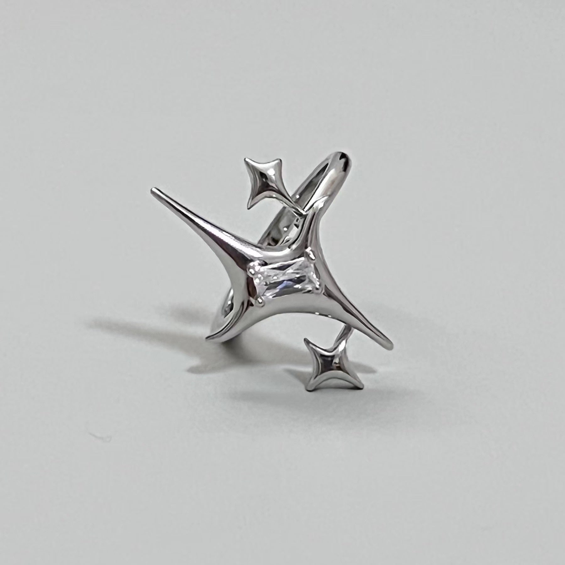 Women's Ring Simple Star Ring Open Mouth Adjustable Awning Send Girlfriend Girlfriends Gift Jewellery Jewellery