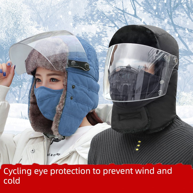 Women's Winter Cold-Proof Cycling Warm Artifact Eye Protection Hat - Jeglowstore