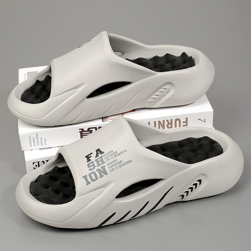 2023 Summer Men Massage Slippers Sides Indoor Outdoor Sandals Beach Casual Shoes Soft Sole Slides Men Flip-flops Men's Sandals
