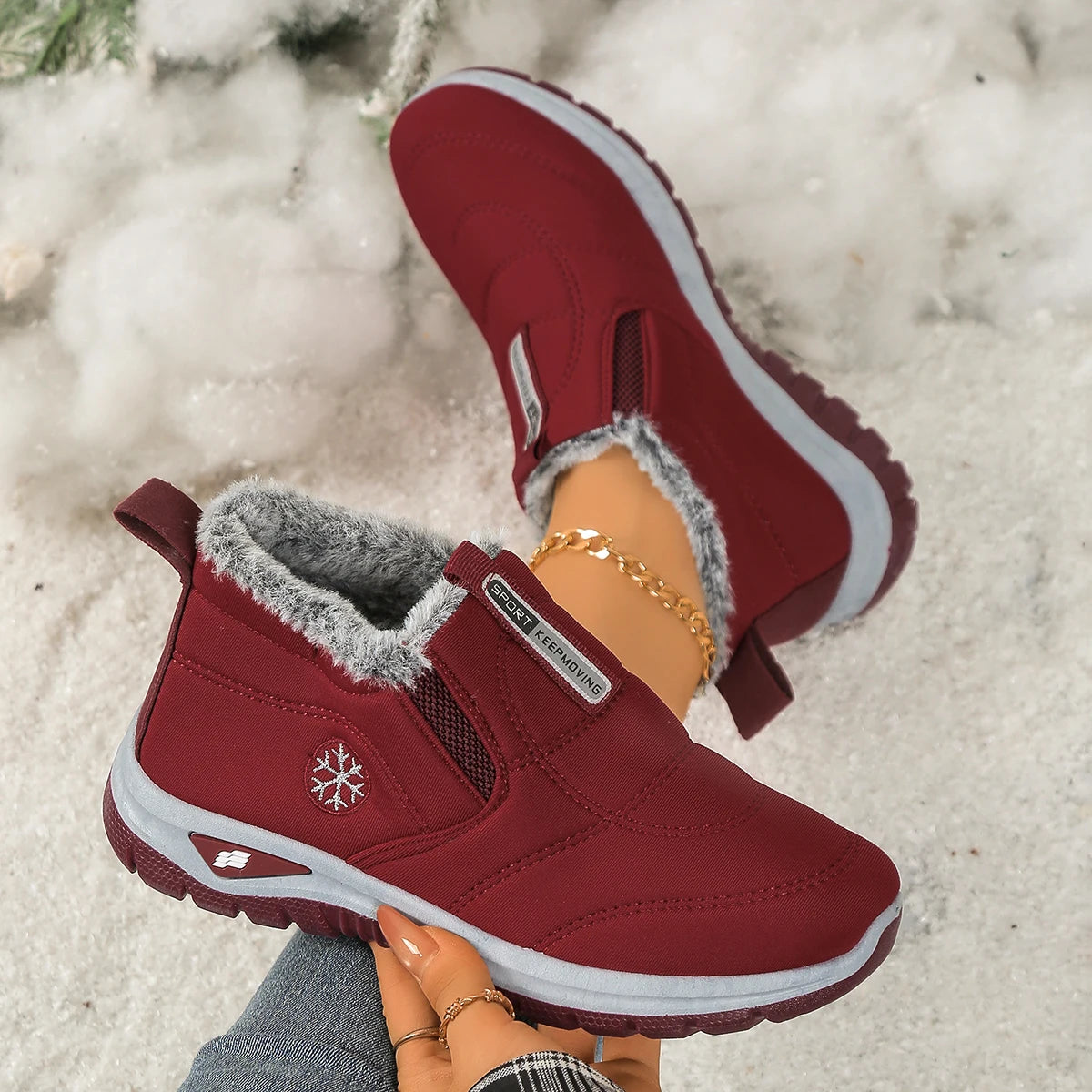 Women’s 2025 Warm Fleece Snow Boots